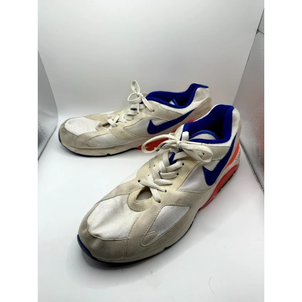 Nike Air Max‎ 180 Ultramarine 615287-100 Mens 12 Sneaker White Red Running Shoes